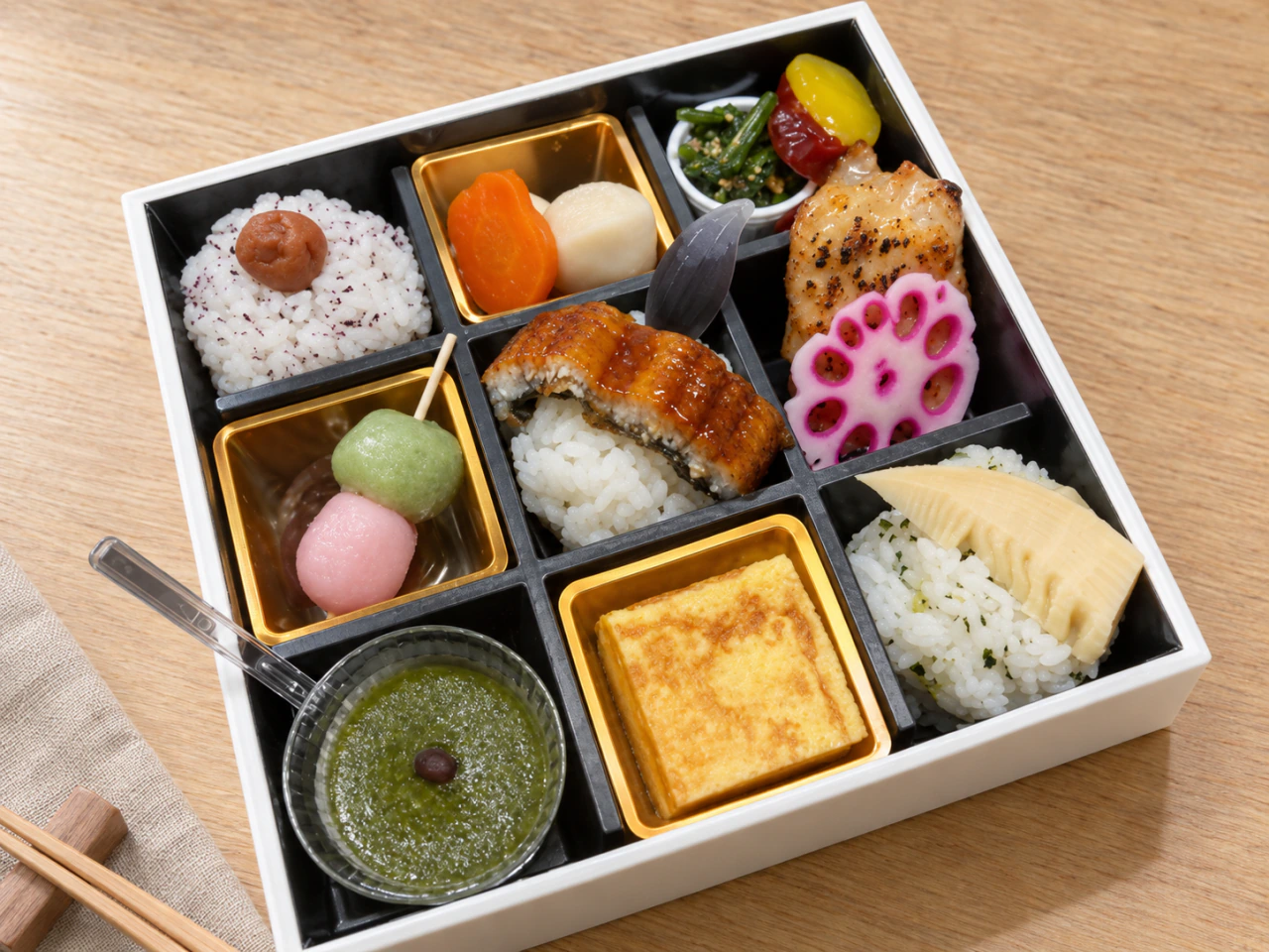 白の松花堂弁当