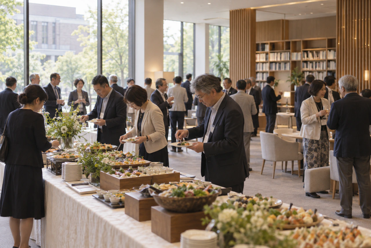 大学の教員交流会の会場イメージ