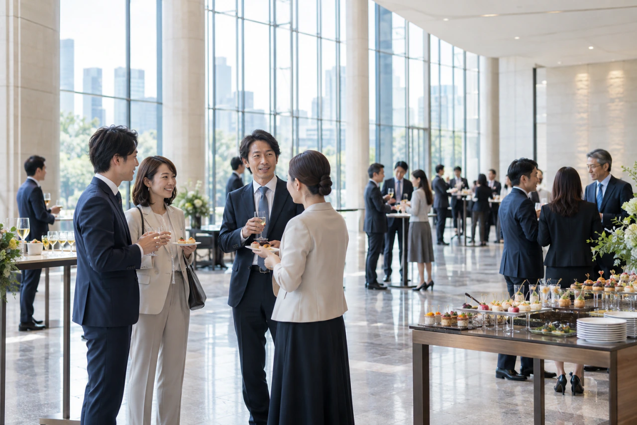 展示会・セミナー後の交流会の会場イメージ